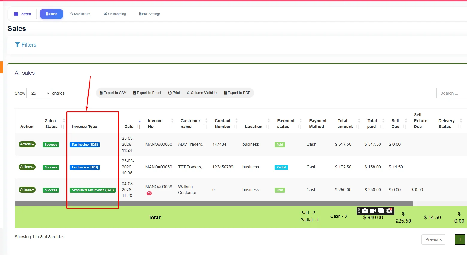 B2B and B2C Invoice Types in ZATCA